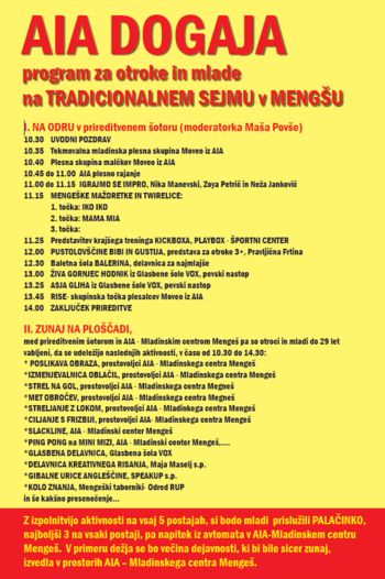 AIA DOGAJA - program za otroke in mlade na tradicionalnem sejmu v Mengšu