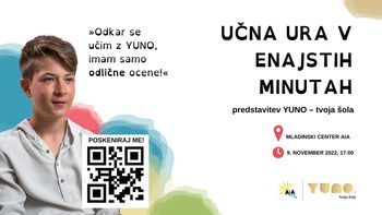 Predstavitev YUNO: Učna ura v enajstih minutah