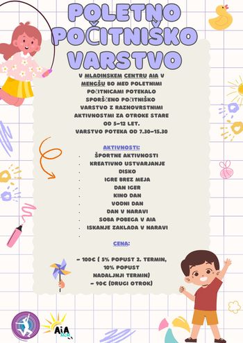 Počitniško varstvo 2025 v AIA