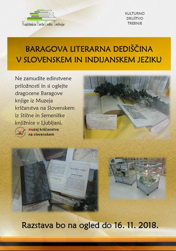 Razstava Baragove literarne dediščine v slovenskem in indijanskem jeziku