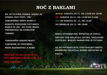 Noč z baklami pri tabornikih