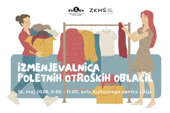Enkratna izmenjevalnica poletnih otroških oblačil