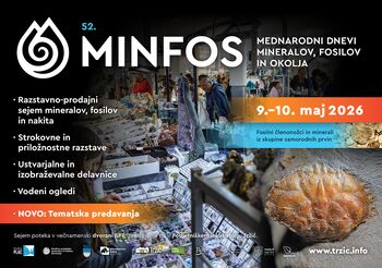 52. MINFOS 2026 - Mednarodni dnevi mineralov, fosilov in okolja