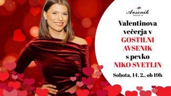 Valentinva večerja v gostilni Avsenik s pevko Niko Svetlin