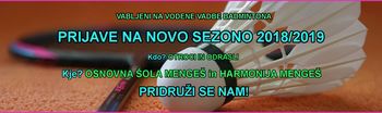 Nova badminton sezona 2018/2019 je pred vrati
