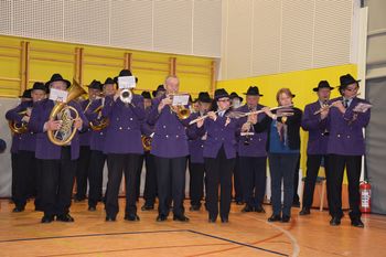 Veteranska sekcija Mengeške godbe na dobrodelnem koncertu v Kamniku