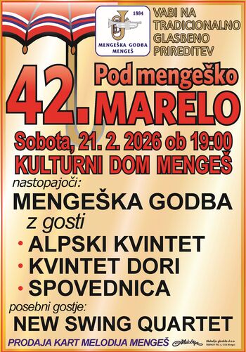 Mengeška godba vabi na 42. Pod mengeško marelo Mengeška godba vabi na 42. Pod mengeško marelo