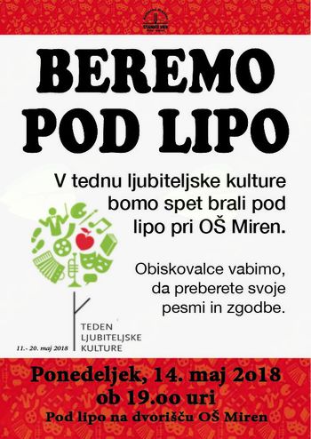 Tudi letos smo brali pod lipo