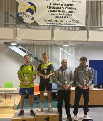 2. odprti turnir za člane in članice v namiznem tenisu
