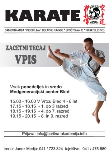VPIS V KARATE VADBO 