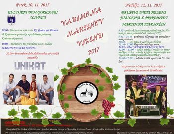 Vabilo za 10. tradicionalno prireditev Po sveti Heleni Martin na star način