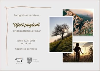 Vabilo na fotografsko razstavo "Ujeti pogledi"