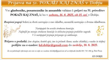 Odprte so prijave na 51. Pokaži kaj znaš v Dobju