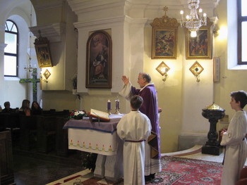 Blagoslov mož in fantov pri svetem Tomažu v Krašnji 