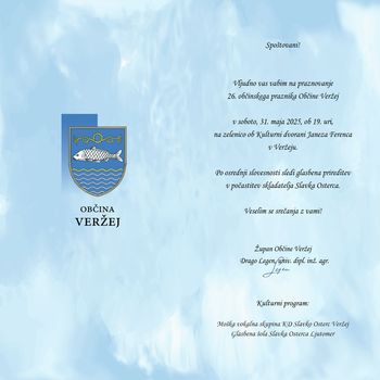 VABILO NA PRAZNOVANJE 26. OBČINSKEGA PRAZNIKA OBČINE VERŽEJ 