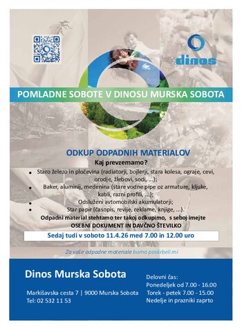 POMLADNE SOBOTE V DINOSU MURSKA SOBOTA