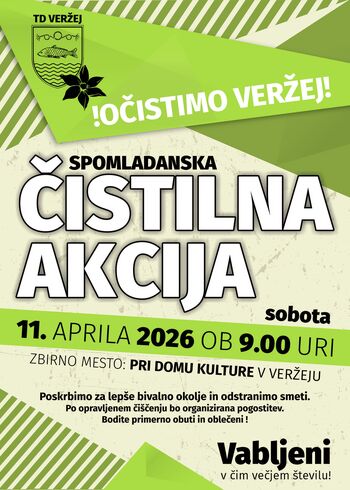 SPOMLADANSKA ČISTILNA AKCIJA V VERŽEJU SPOMLADANSKA ČISTILNA AKCIJA V VERŽEJU