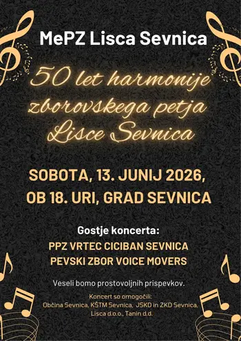 ZLATI JUBILEJ: 50 LET HARMONIJE ZBOROVSKEGA PETJA LISCA SEVNICA