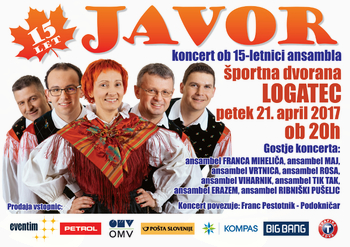 Ansambel Javor praznuje 15 Let