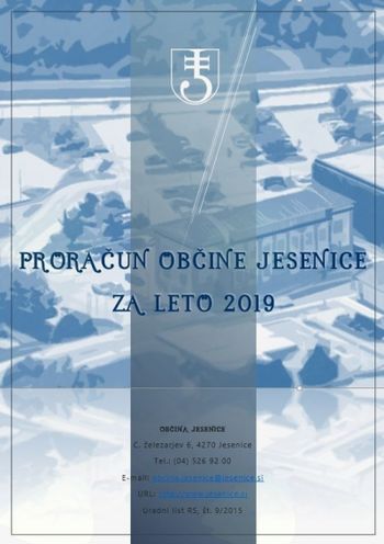 Proračun občine Jesenice za leto 2019