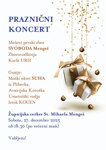 Praznični koncert MePZ SVOBODA Mengeš
