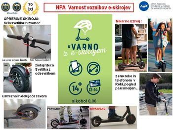Zaključek Nacionalne preventivne akcije Varna vožnja z e-skirojem 