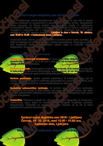 Karierni sejem MojeDelo.com 2018 - Ljubljana