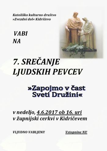 7.srečanje ljudskih pevcev"Zapojmo v čast Sveti Družini"