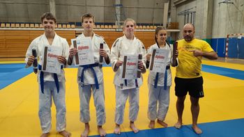 Judoisti na mednarodnih pripravah v Izoli uspešni tudi na izpitih za rjavi pas
