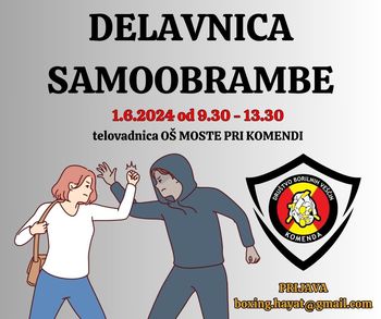 Osnovna delavnica samoobrambe Komenda - Kamnik