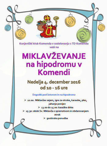 MIKLAVŽEV SEJEM, KONJENIŠKA PRIREDITEV IN OBISK MIKLAVŽA