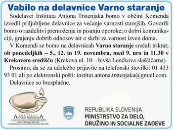 Delavnica VARNO STARANJE