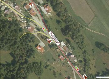 Delna zapora ceste - Kamnik pod Krimom