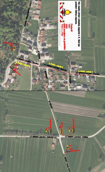 Popolna zapora Žabnica Vnanje Gorice