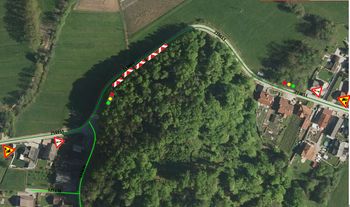 Delna zapora lokalne ceste Vnanje Gorice - Ljubljana