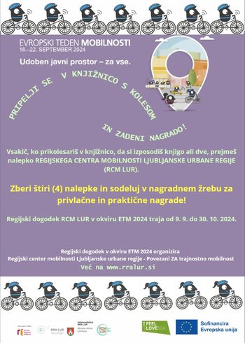 Pridi s kolesom v knjižnico in sodeluj v nagradnem žrebanju