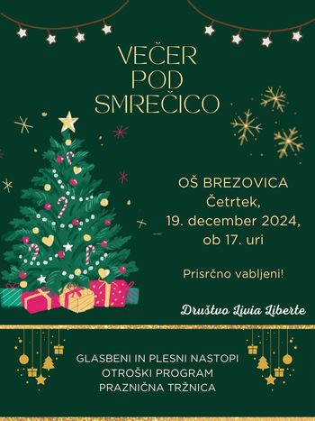 VABILO NA BOŽIČNI SEJEM - "VEČER POD SMREČICO"