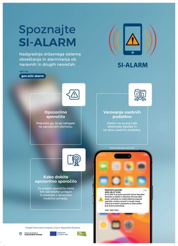 Javno testiranje sistema SI-ALARM, sobota, 27. september 2025, ob 12. uri