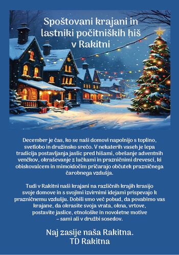 Praznično okraševanje na Rakitni