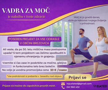 Vadba v fitnes studiu Elated na Brezovici