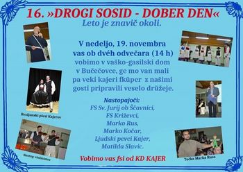 16. DROGI SOSID DOBER DEN