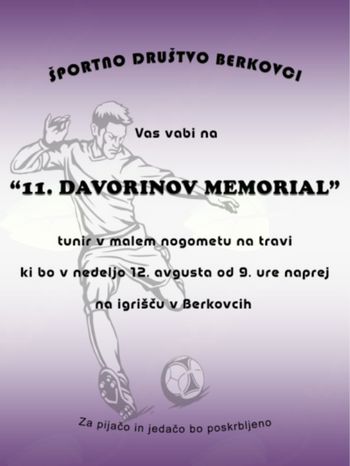 ŠD Berkovci "11. Davorinov memorial"
