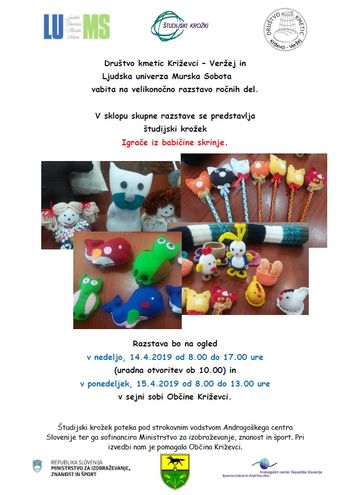 Velikonočna razstava ročnih del: Igrače iz babičine skrinje