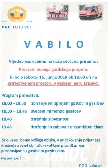 PGD Lukavci: Prevzem prapora 