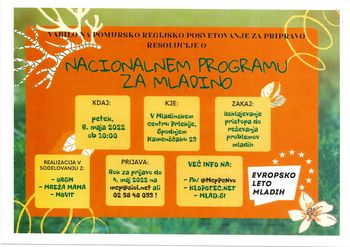 Regijsko posvetovanje o nacionalnem programu za mladino