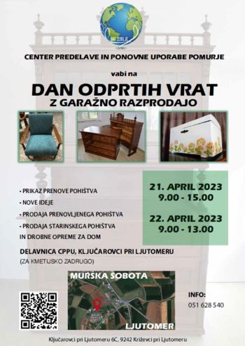 CENTER PREDELAVE IN PONOVNE UPORABE POMURJE:  DAN ODPRTIH VRAT