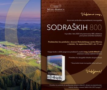 Vabilo na predstavitev monografije Sodraških 800