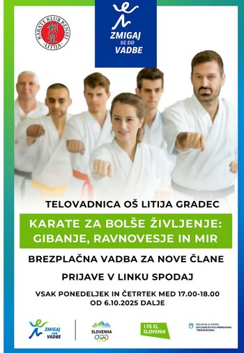 Brezplačna vadba »Karate za boljše življenje« v Litiji