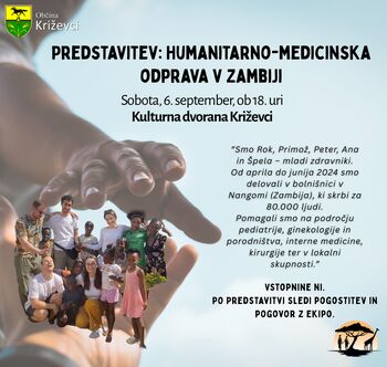 VABILO NA PREDSTAVITEV EKIPE MLADIH ZDRAVNIKOV, KI SO DELOVALI V ZAMBIJI