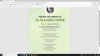 VABILO NA SLAVIČEV VEČER